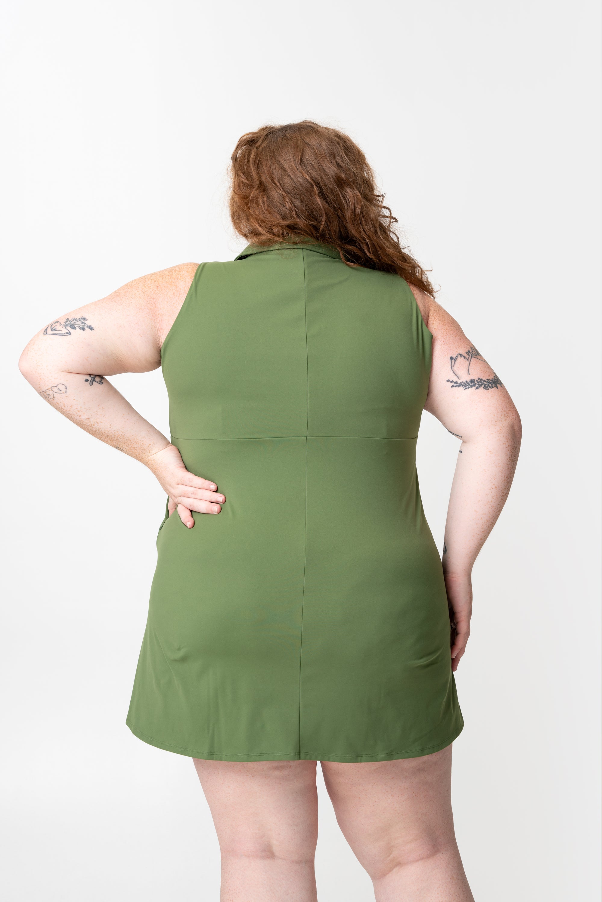 adventure performance sleeveless collared dress