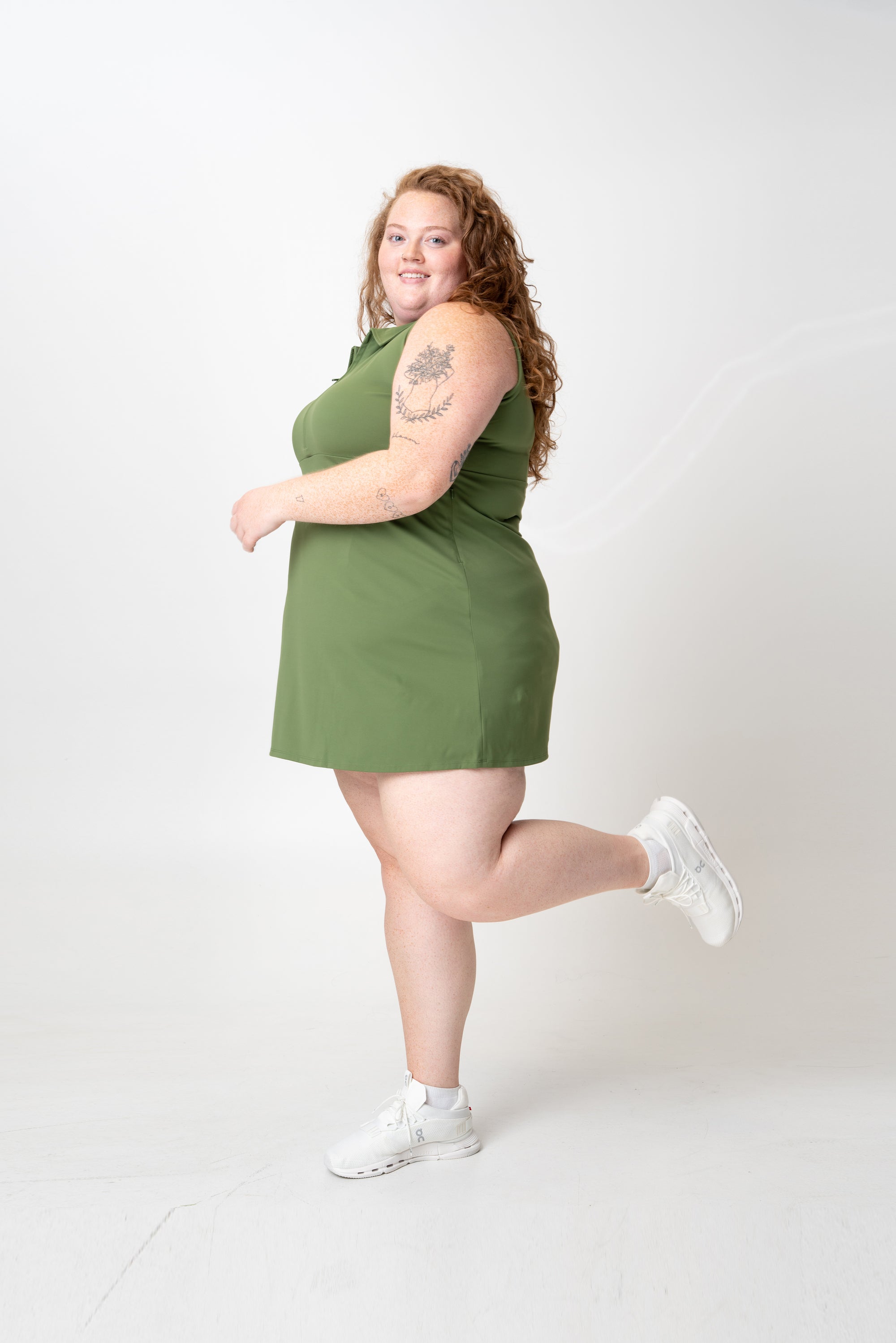 adventure performance sleeveless collared dress