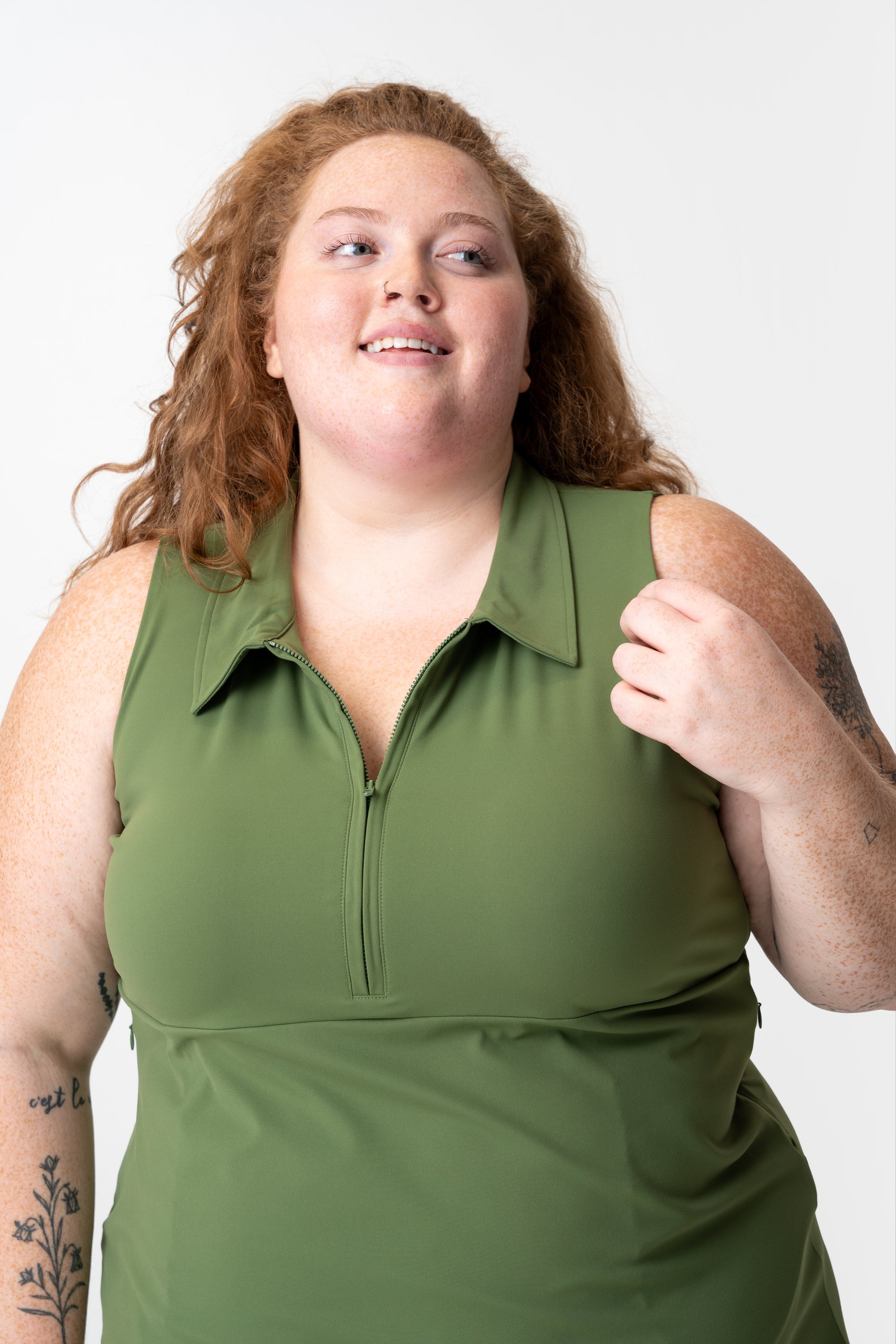 adventure performance sleeveless collared dress