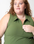 adventure performance sleeveless collared dress