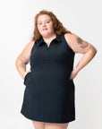 adventure performance sleeveless collared dress