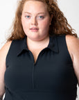 adventure performance sleeveless collared dress