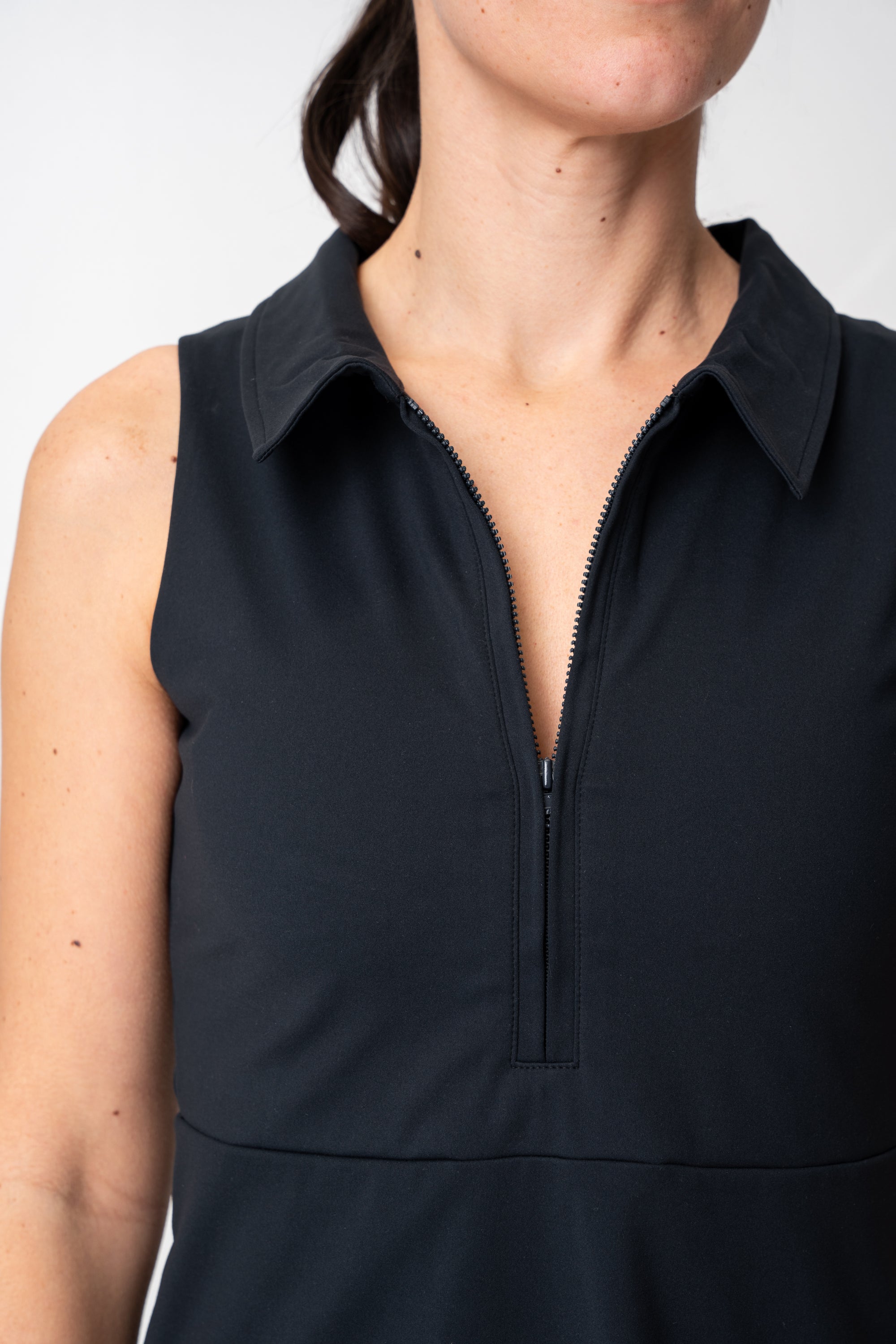 adventure performance sleeveless collared dress